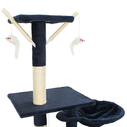 Kattmöbel Katträd med klöspelare i sisal 230-250 cm blå