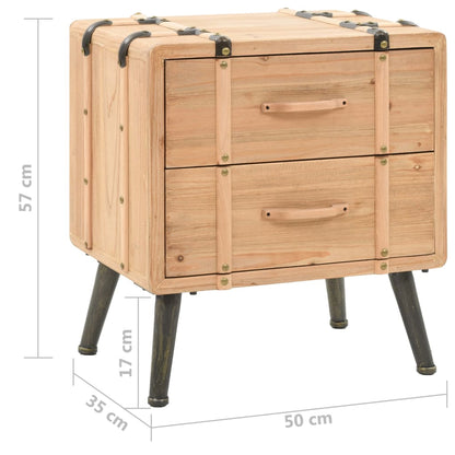 Sängbord Nattduksbord Trä massivt granträ 50x35x57 cm