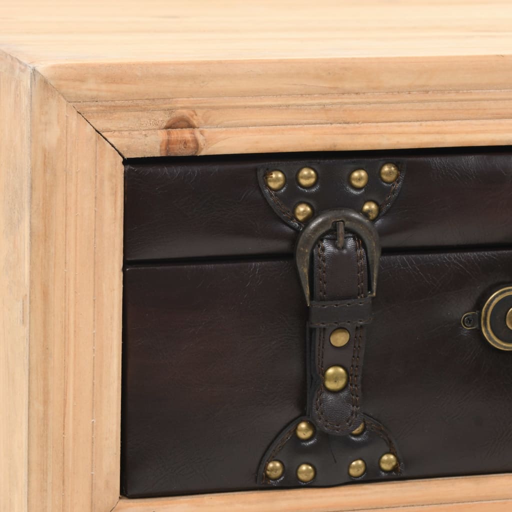 Soffbord Trä massivt granträ 115x55x50 cm