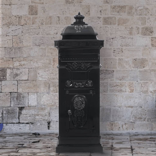 Brevlåda Postlåda vintage stil rostfri aluminium svart