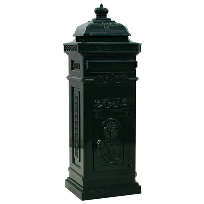 Brevlåda Markpostlåda vintage stil rostfri aluminium grön