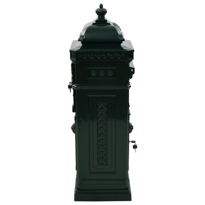 Brevlåda Markpostlåda vintage stil rostfri aluminium grön