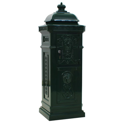 Brevlåda Markpostlåda vintage stil rostfri aluminium grön