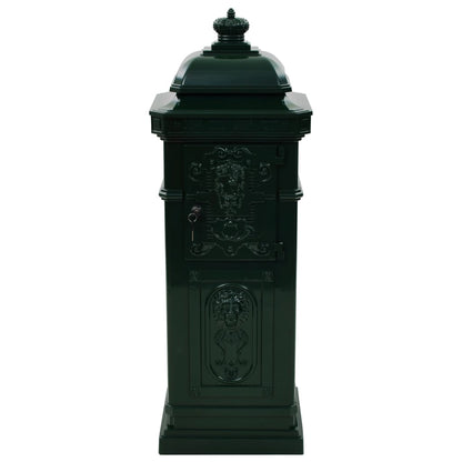 Brevlåda Markpostlåda vintage stil rostfri aluminium grön