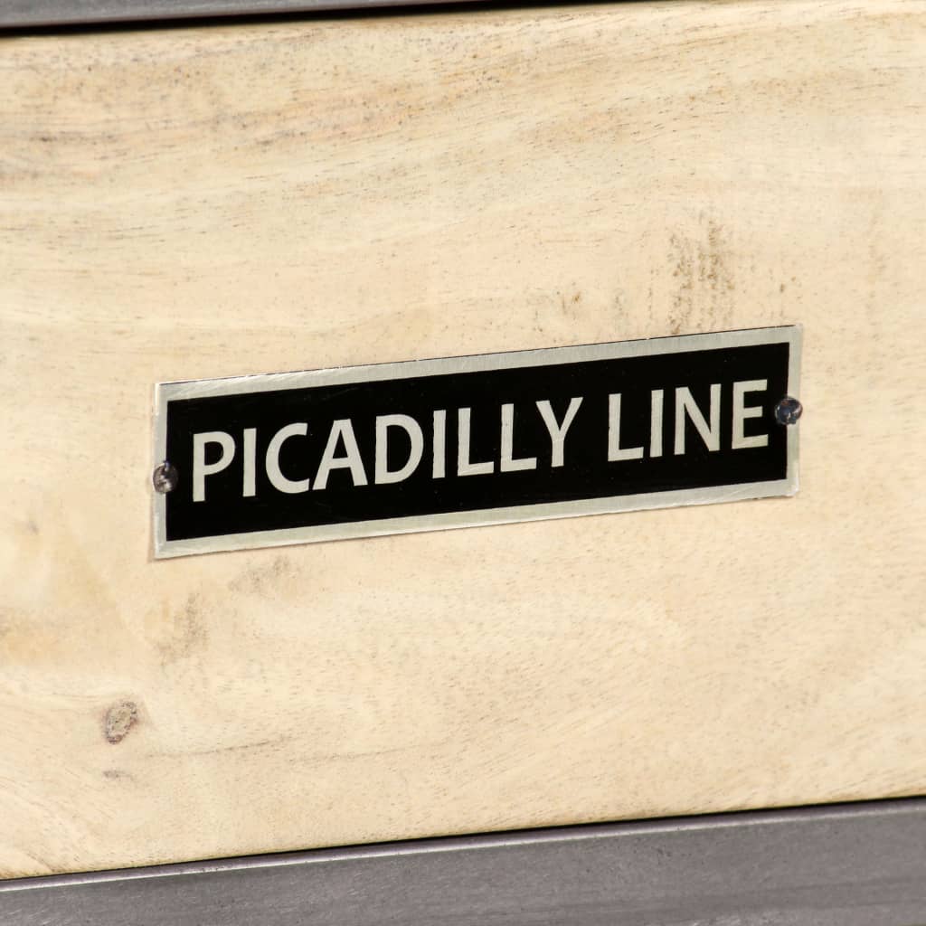 TV-Möbel Trä TV-Bänk massivt mangoträ och stål 120x30x45 cm