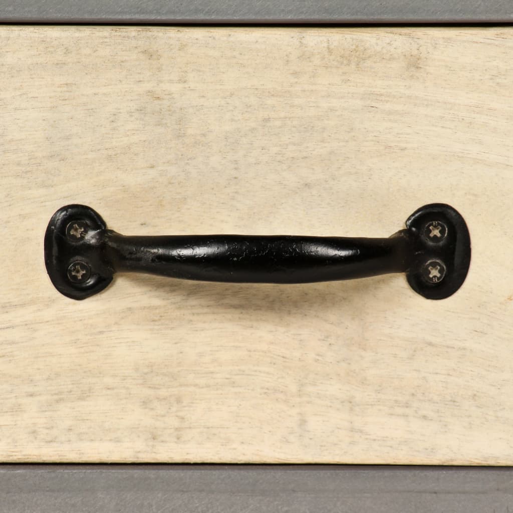 TV-Möbel Trä TV-Bänk massivt mangoträ och stål 120x30x45 cm