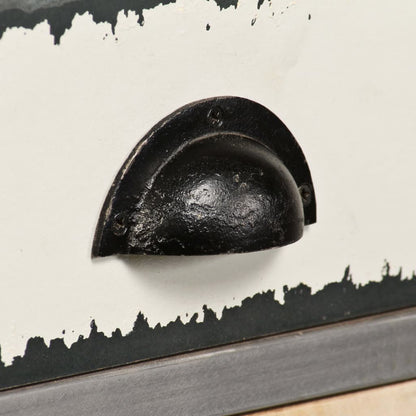 Skänk Trä massivt mangoträ och stål 65x33x76 cm