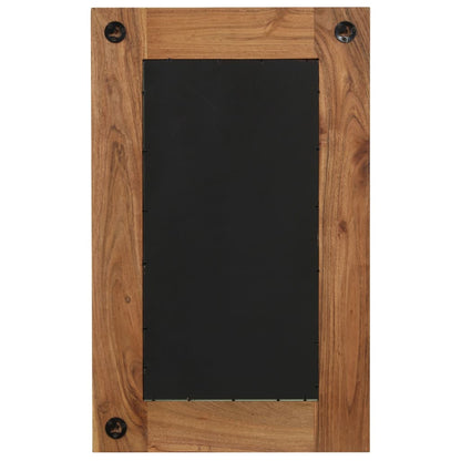 Väggspegel massivt akaciaträ 50x80 cm