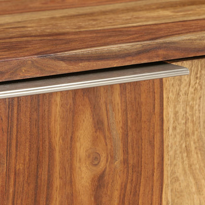 TV-Möbel Trä TV-Bänk i massivt sheshamträ med honingsfinish 118x30x40 cm