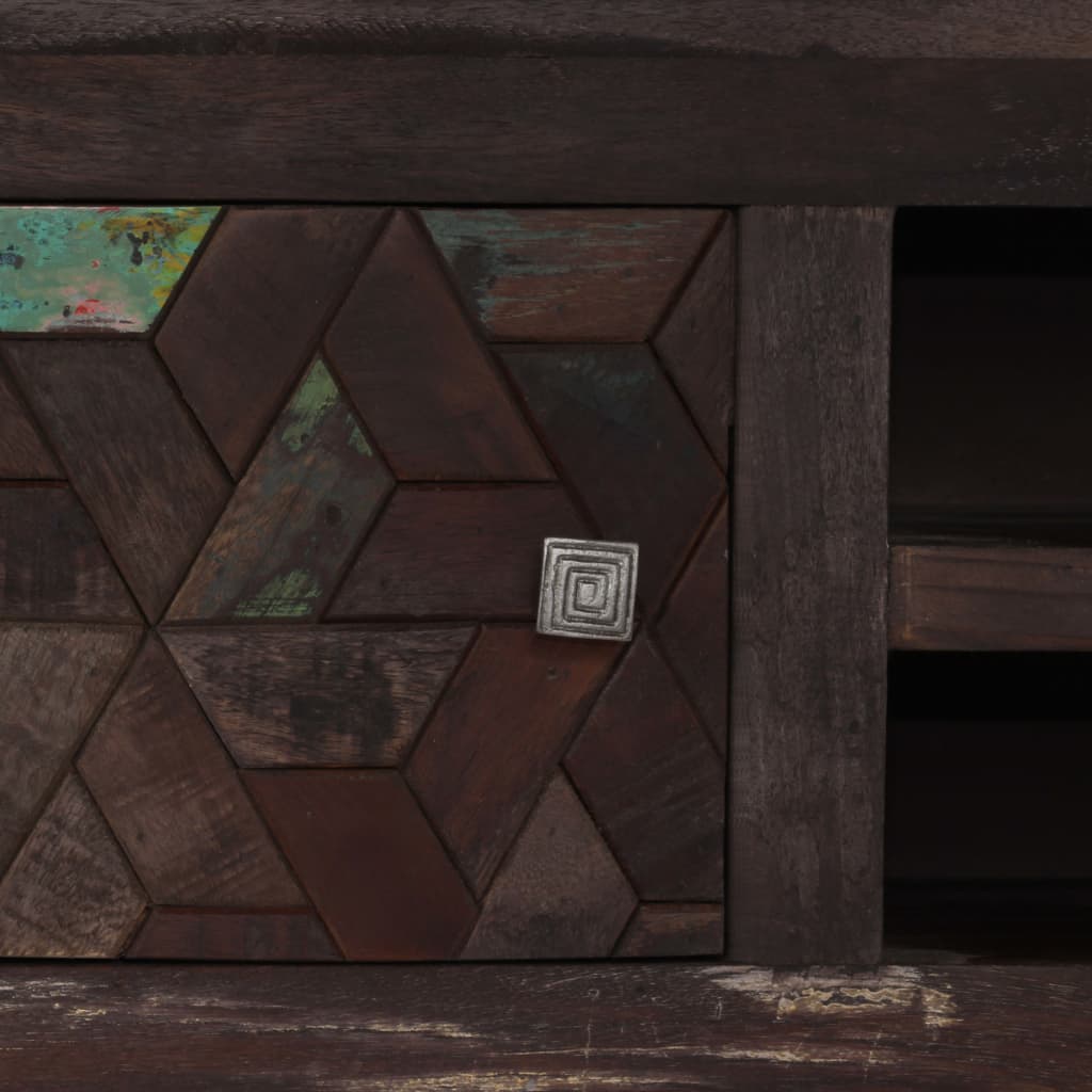 TV-Möbel Trä TV-Bänk massivt återvunnet Trä 140x30x45 cm