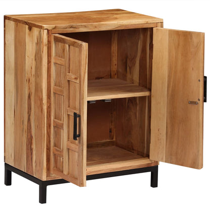 Skänk Trä massivt akaciaträ 60x35x76 cm brun