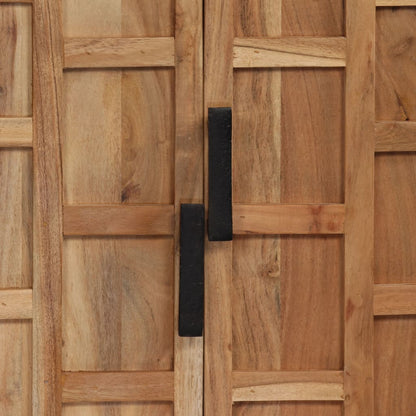 Skänk Trä massivt akaciaträ 60x35x76 cm brun