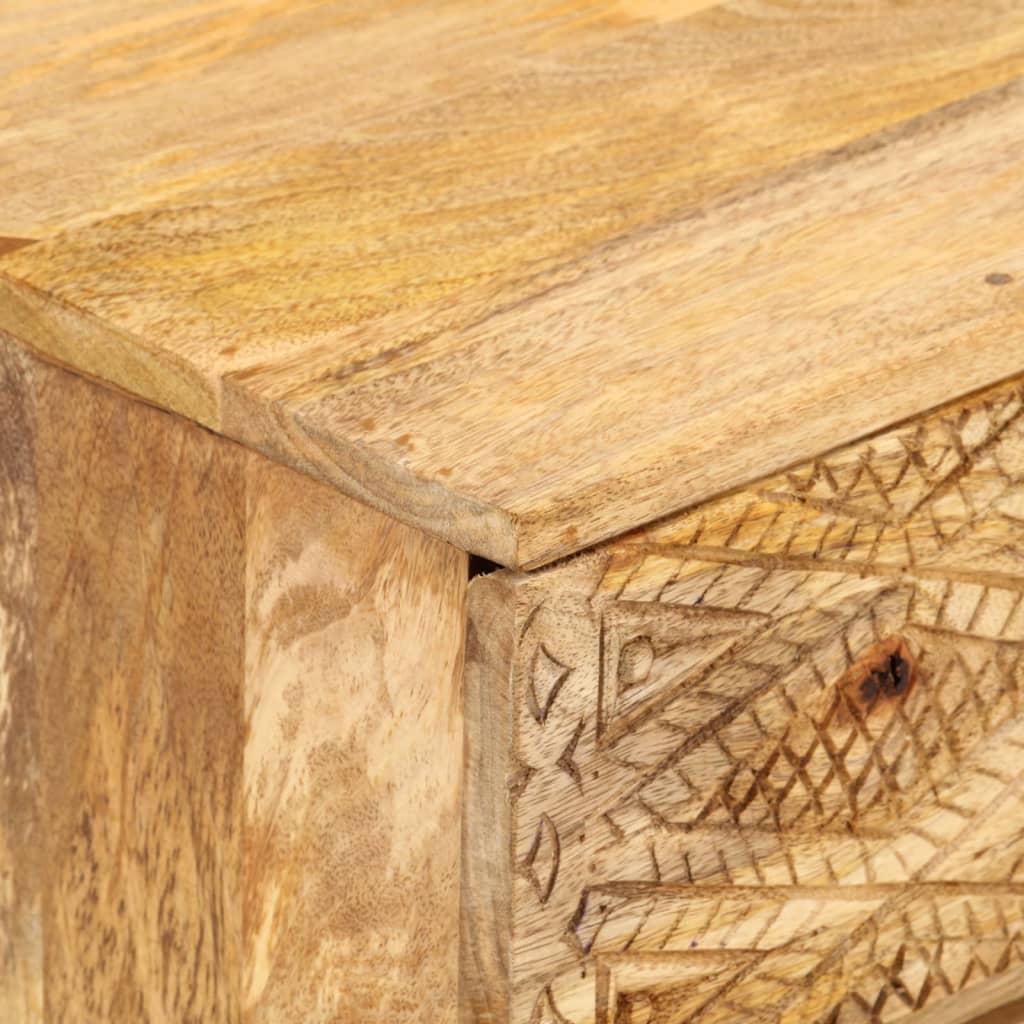 TV-Möbel Trä TV-bänk massivt mangoträ 110x30x40 cm