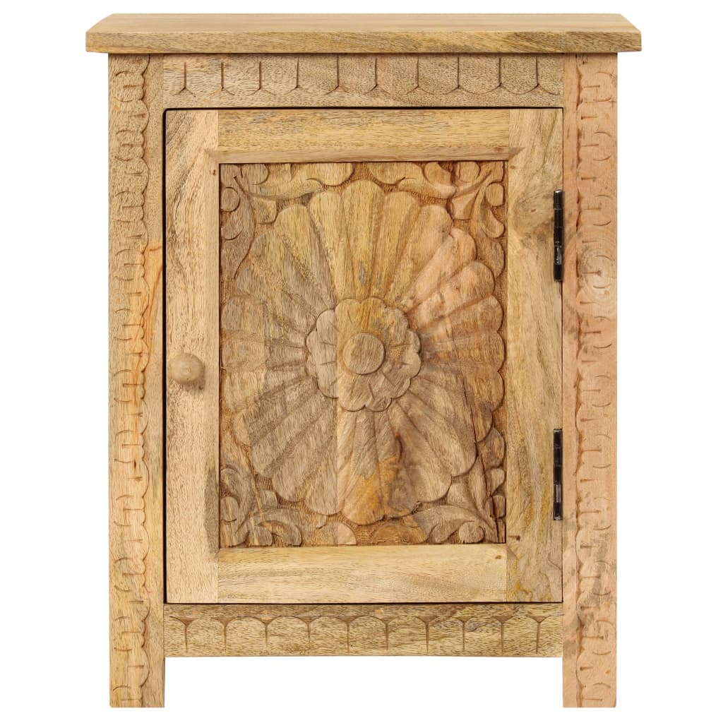 Sängbord massivt mangoträ 40x30x50 cm