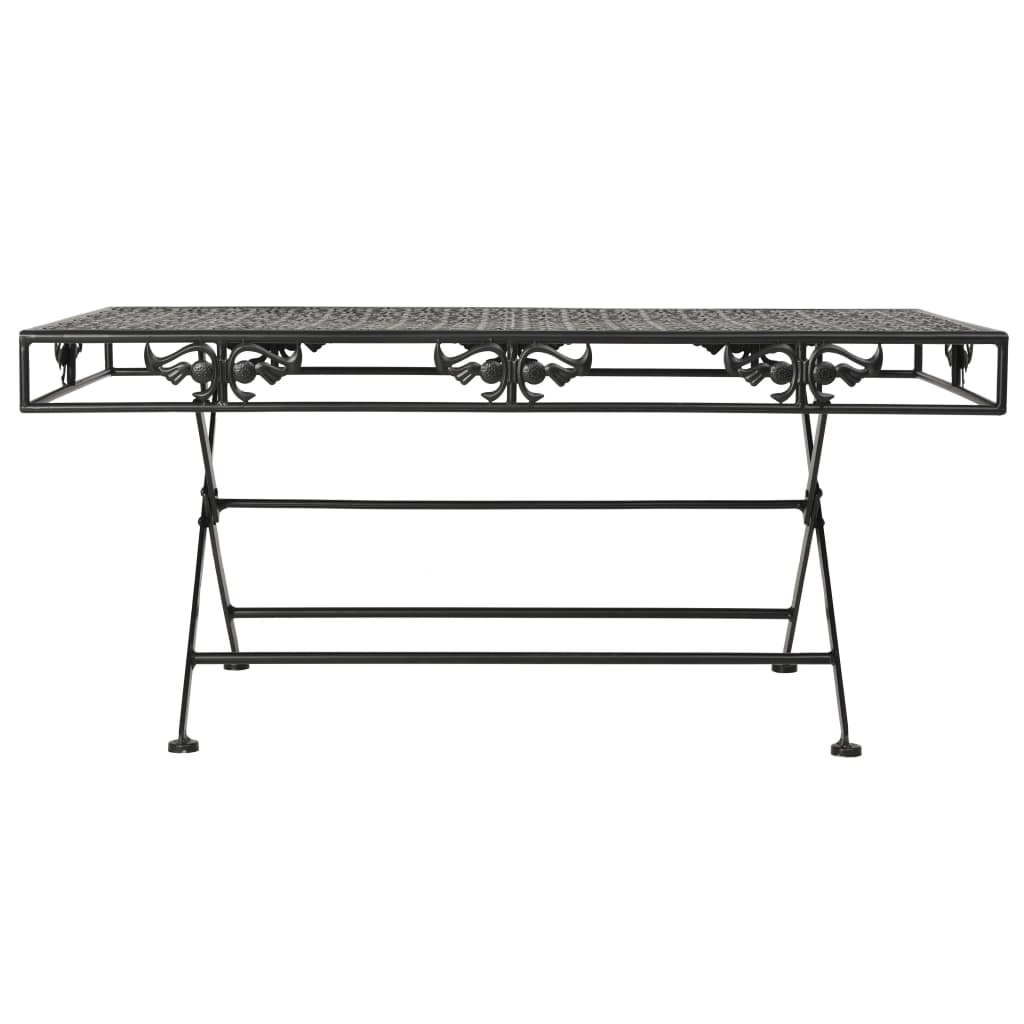 Soffbord DIV. Hopfällbart vintage stil metall 100x50x45 cm svart