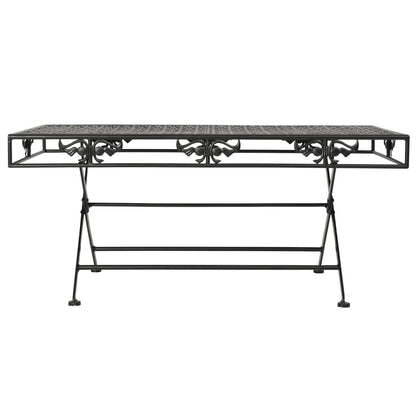 Soffbord DIV. Hopfällbart vintage stil metall 100x50x45 cm svart