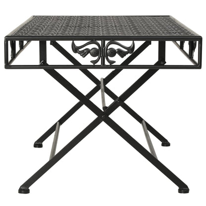 Soffbord DIV. Hopfällbart vintage stil metall 100x50x45 cm svart