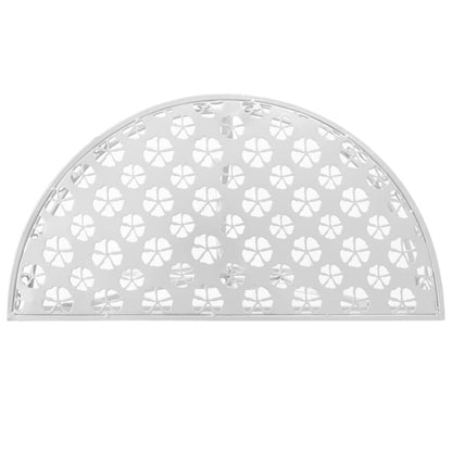 Avlastningsbord Konsollbord DIV. vintage stil halvrunt metall halvmånebord 72x36x74 cm silver