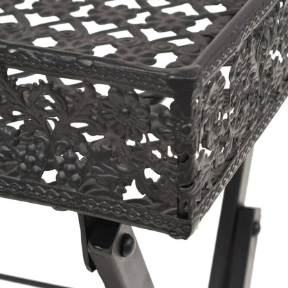 Sidobord Svart tebord vintage stil metall 58x35x72 cm
