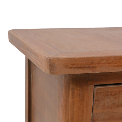 Sängbord massivt granträ 40x29x68 cm brun