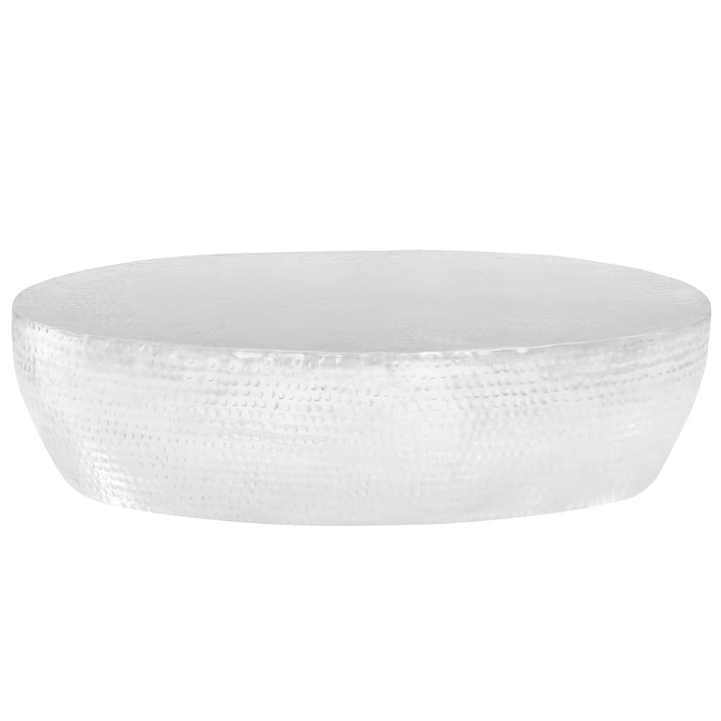 Soffbord DIV. hamrad aluminium 100x50x28 cm silver