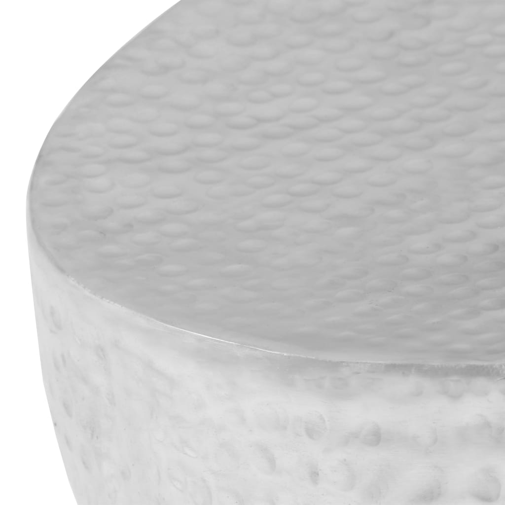 Soffbord DIV. hamrad aluminium 100x50x28 cm silver