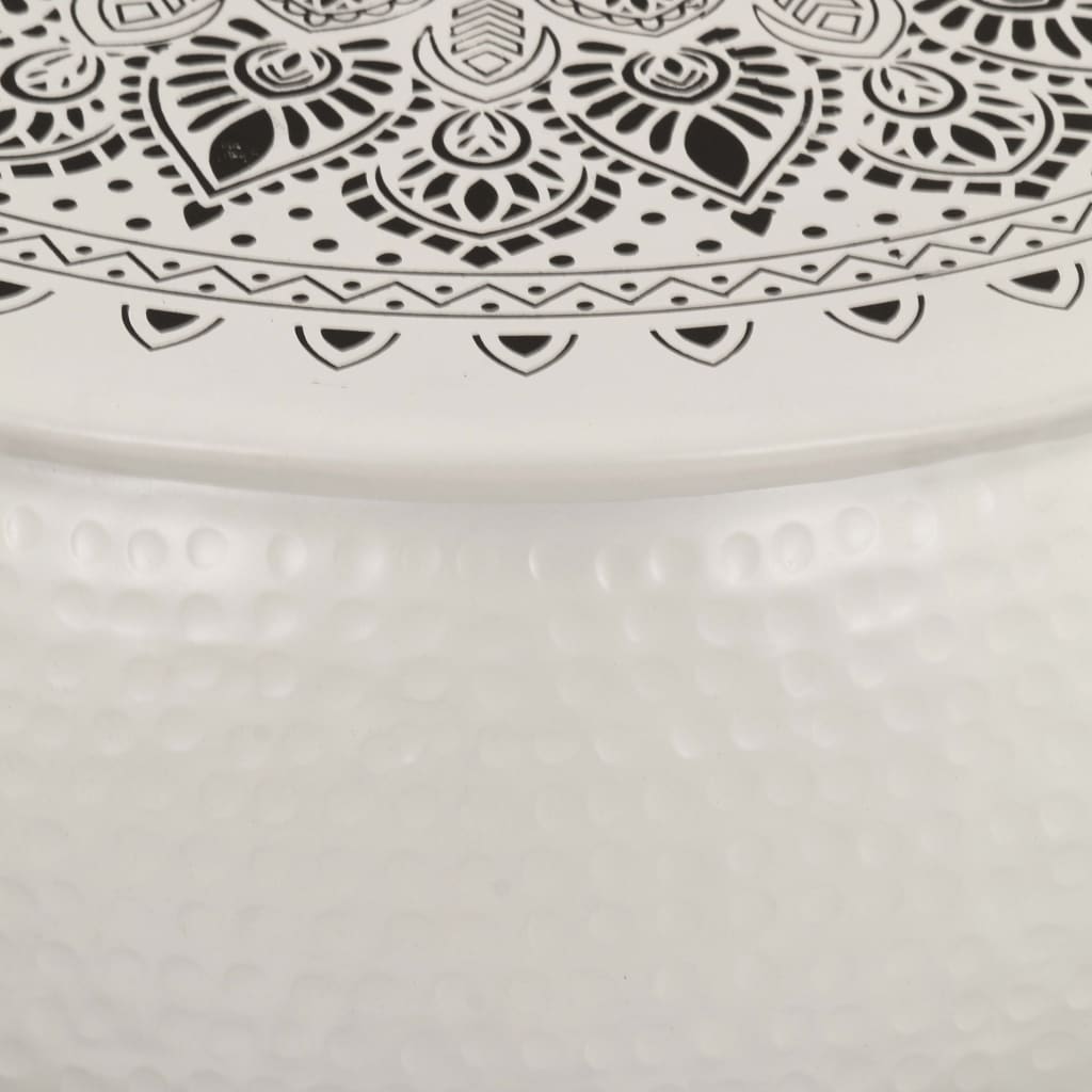 Soffbord DIV. hamrad aluminium 70x30 cm vit