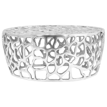 Soffbord DIV. gjuten aluminium 70x30 cm silver