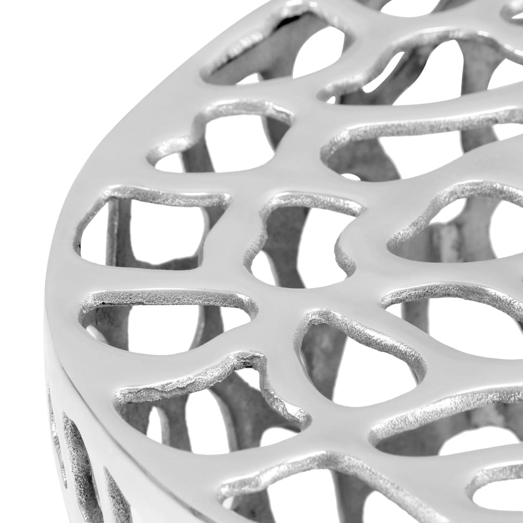 Soffbord DIV. gjuten aluminium 70x30 cm silver