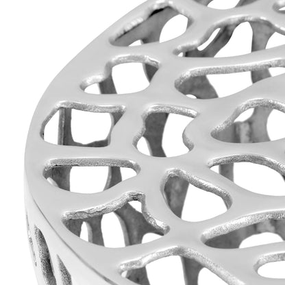 Soffbord DIV. gjuten aluminium 70x30 cm silver