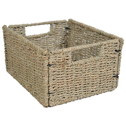 Badrumsunderskåp med 2 korgar massiv teak 74x45x75 cm