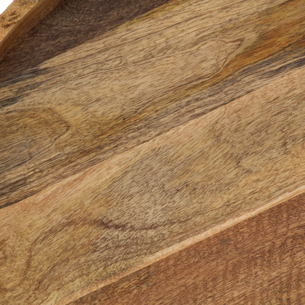 Soffbord Trä massivt mangoträ och stål 50x40 cm