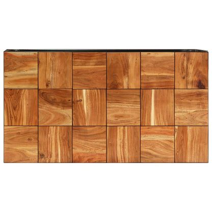 Soffbord Trä 110x60x40 cm massivt akaciaträ och stål