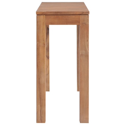 Avlastningsbord Konsollbord Trä massiv teak med naturlig finish 110x35x76 cm