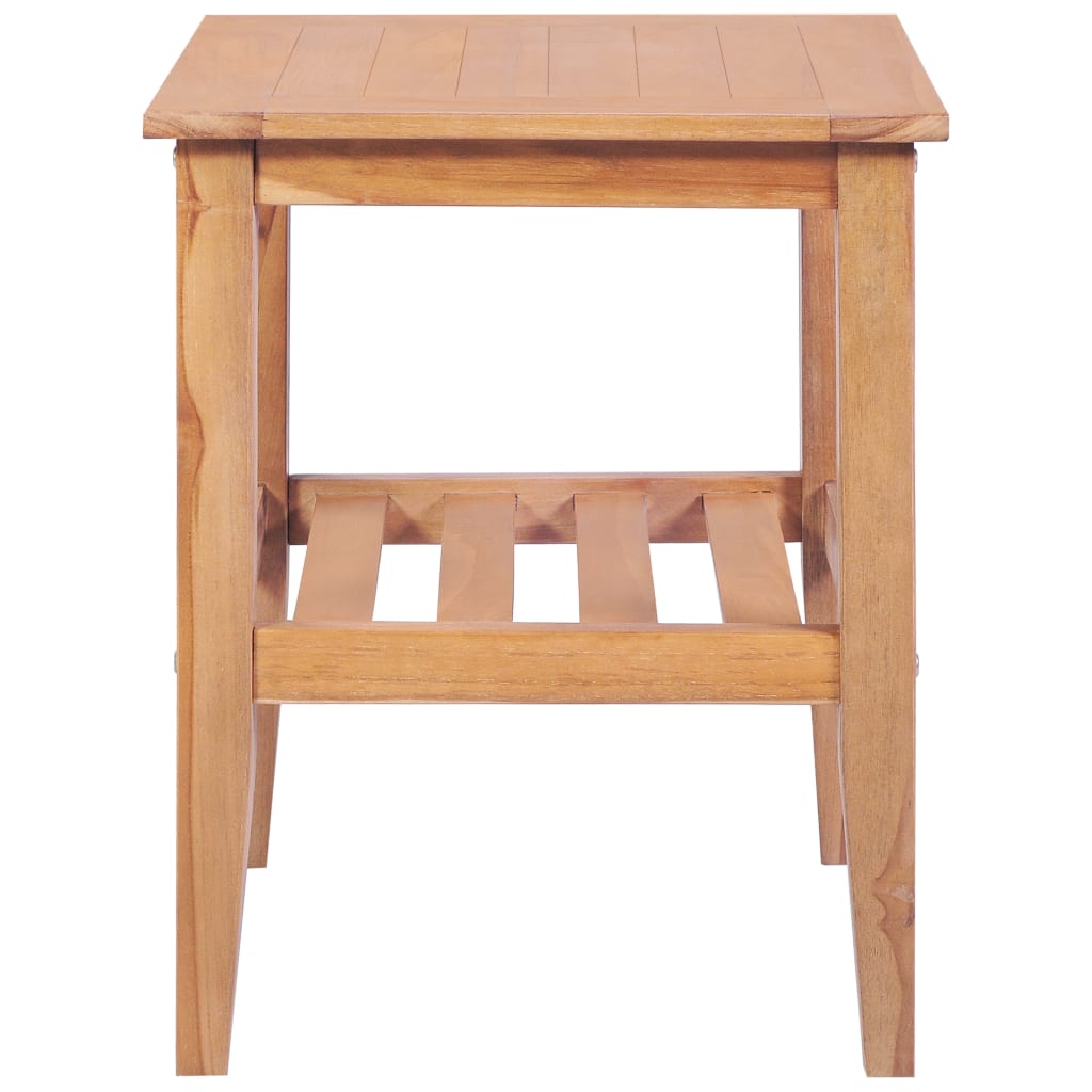 Soffbord Trä 40x40x50 cm fyrkantigt massiv teak