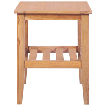 Soffbord Trä 40x40x50 cm fyrkantigt massiv teak