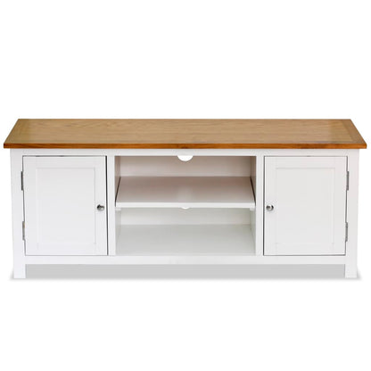 TV-bänk 120x35x48 cm massiv ek