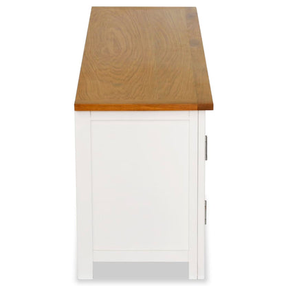 TV-bänk 120x35x48 cm massiv ek