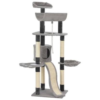 Kattmöbel Klösträd med sisalpelare Grå 145 cm
