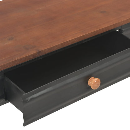 Avlastningsbord Konsollbord Trä med 2 lådor 120x30x75 cm massivt granträ
