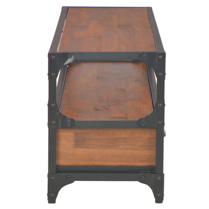 TV-Möbel Trä TV-Bänk med 2 lådor 120x30x40 cm massiv furu