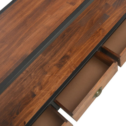 TV-Möbel Trä TV-Bänk med 3 lådor 120x30x60 cm massiv furu