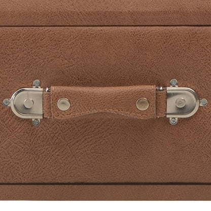 Soffbord Brun mörkbrun 80x40x46 cm konstläder