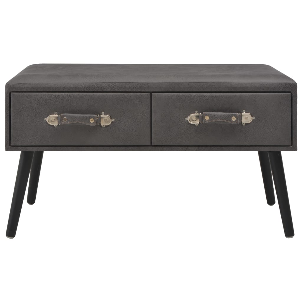 Soffbord Grå 80x40x46 cm konstläder