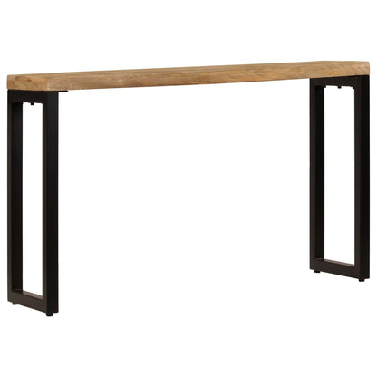 Avlastningsbord Konsollbord Trä 120x35x76 cm massivt mangoträ och stål