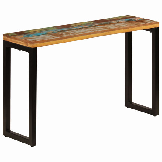 Avlastningsbord Konsollbord Trä 120x35x76 cm massivt återvunnet Trä och stål