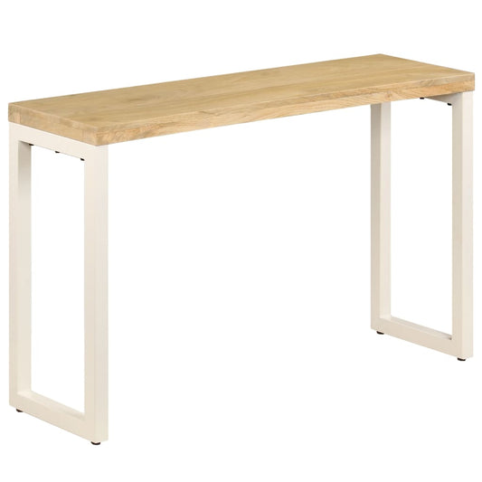Avlastningsbord Konsollbord Trä 120x35x76 cm massivt mangoträ och stål