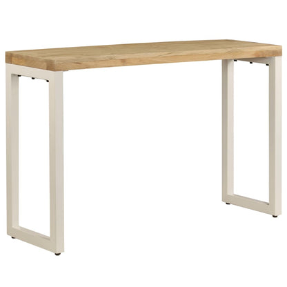 Avlastningsbord Konsollbord Trä 120x35x76 cm massivt mangoträ och stål