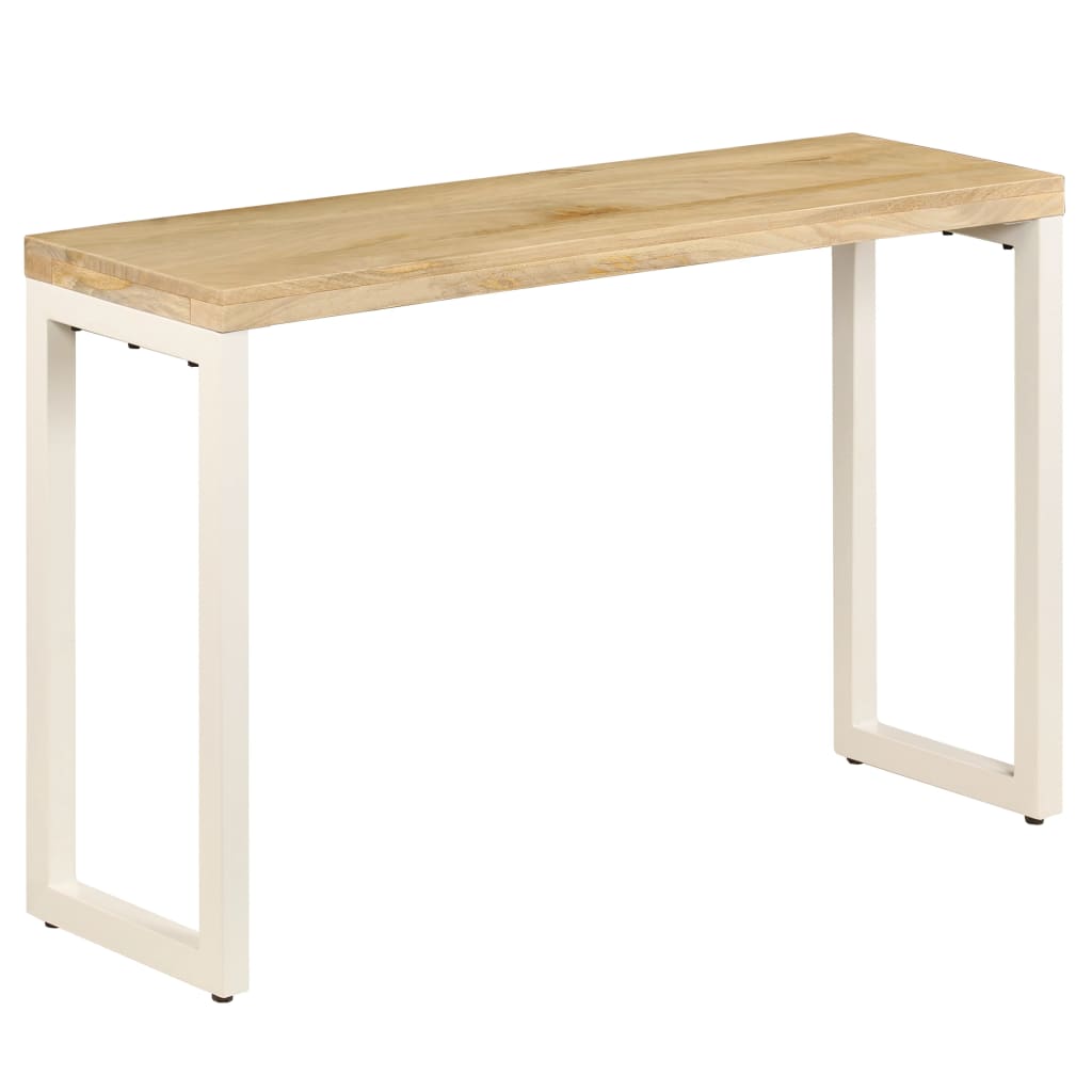 Avlastningsbord Konsollbord Trä 120x35x76 cm massivt mangoträ och stål
