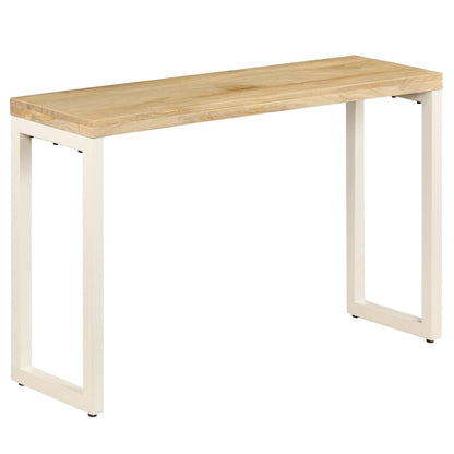 Avlastningsbord Konsollbord Trä 120x35x76 cm massivt mangoträ och stål